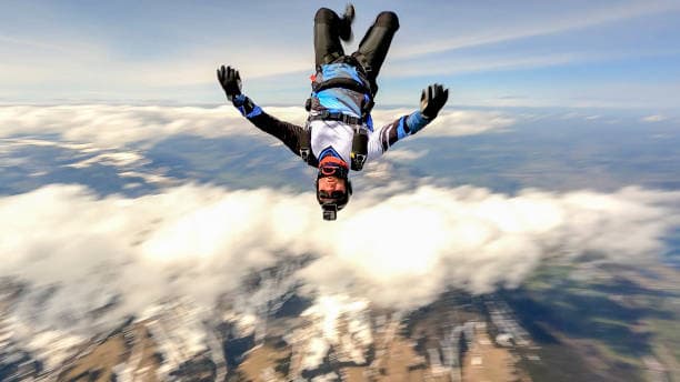 Skydivers at the dropzone